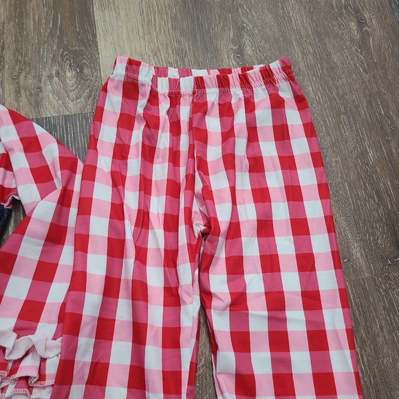 Farmer Checkered Embroidered Girls Outfit Size 5T - Picture 5 of 6